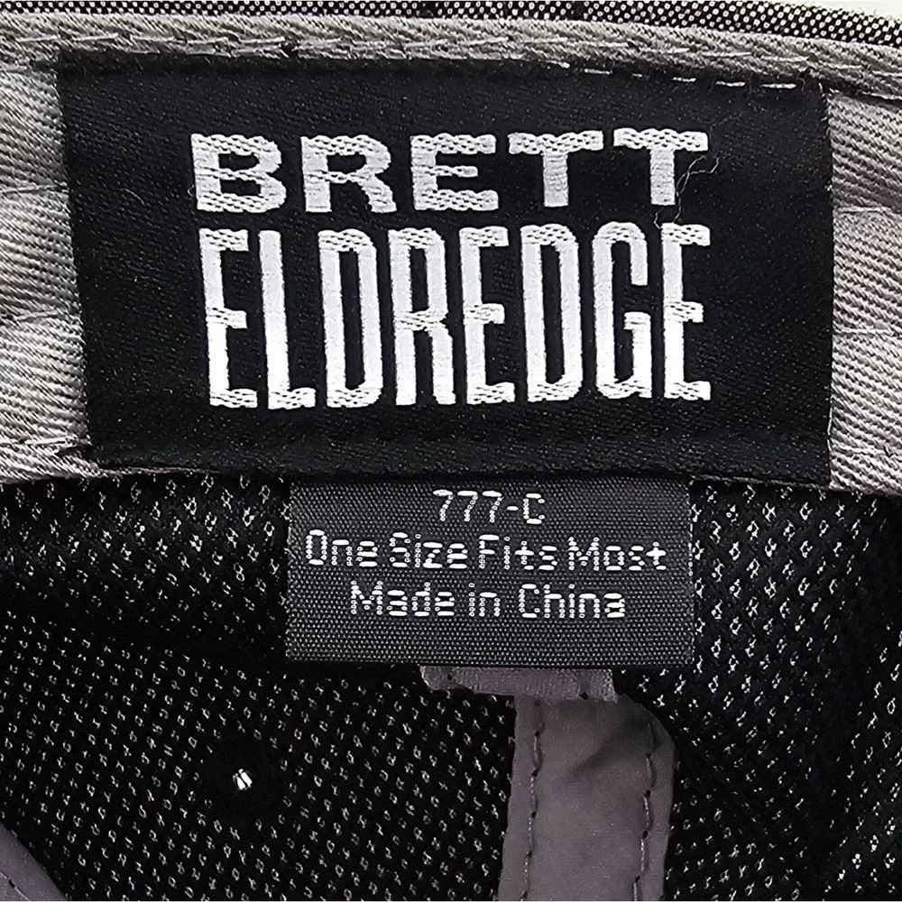 Brett‎ Eldredge Hat Snapback Tour Cap Gray Country Music Singer Genuine OSFM